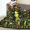 Christmas Grinch Blanket Flannel with Cartoon Anime Pattern Soft Throw Blanket for Couch,Sofa-150*200cm