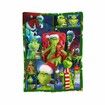 Christmas Grinch Blanket Soft 3D Throw Blanket, Green Cartoon Bed Blanket for Sofa Chair Bed Living Room-150*200cm