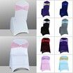 Spandex Chair Sashes Bows 50PCS Premium Stretch Chair Cover Band with Buckle Slider Universal Elastic Chair Ties (Pink)