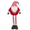 Christmas Decorations Bundle Red and White Striped Faceless Doll Standing Pose Figurine Elderly Retractable Ornament,1 Pack