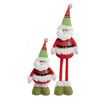 Standing Christmas Santa Decoration, Figurine Stuffed Plush with Retractable Spring Legs Santa Claus Decor,1 Pack