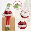 Standing Christmas Santa Decoration, Figurine Stuffed Plush with Retractable Spring Legs Santa Claus Decor,1 Pack