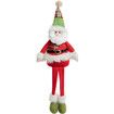 Standing Christmas Santa Decoration, Figurine Stuffed Plush with Retractable Spring Legs Santa Claus Decor,1 Pack