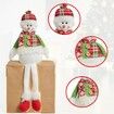 Christmas Standing Snowman, Xmas Stuffed Snowman Standing Figure with Extendable Legs for Christmas Floor Decor,1 Pack