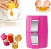 Egg Shell Opener,New Egg Cracker Tool,Hard Boiled Egg Peeler Egg Cube Egg Separator Handheld,Stainless Steel Eggshell Breaker Egg Shell Cutter Kitchen Gadgets (Pink)