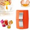 Egg Shell Opener,New Egg Cracker Tool,Hard Boiled Egg Peeler Egg Cube Egg Separator Handheld,Stainless Steel Eggshell Breaker Egg Shell Cutter Kitchen Gadgets (Orange)