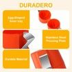 Egg Shell Opener,New Egg Cracker Tool,Hard Boiled Egg Peeler Egg Cube Egg Separator Handheld,Stainless Steel Eggshell Breaker Egg Shell Cutter Kitchen Gadgets (Orange)