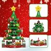 Advent Calendar Christmas Tree Building Set with LED light,24 Days Xmas Countdown Calendar Building Blocks