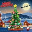 Advent Calendar Christmas Tree Building Set with LED light,24 Days Xmas Countdown Calendar Building Blocks