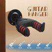 Guitar Wall Mount Holder Ukulele Hanger Mandolin Musical String Instrument Display Hanging Hook System Black