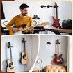 Guitar Wall Mount Holder Ukulele Hanger Mandolin Musical String Instrument Display Hanging Hook System Black