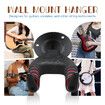 Guitar Wall Mount Holder Ukulele Hanger Mandolin Musical String Instrument Display Hanging Hook System Black