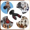 Guitar Wall Mount Holder Ukulele Hanger Mandolin Musical String Instrument Display Hanging Hook System Black