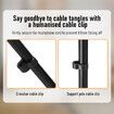 Microphone Stand Telescopic Boom Mic Arm Holder Mount Foldable Lightweight Adjustable Rotatable 85cm to 138cm with Tripod Base Black