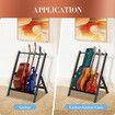 3 Guitar Storage Rack Stand Foldable Multi Ukulele Mandolin Holder Acoustic Electric Bass Musical Instrument Floor Display Hook Hanger Mount Organizer