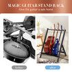 3 Guitar Storage Rack Stand Foldable Multi Ukulele Mandolin Holder Acoustic Electric Bass Musical Instrument Floor Display Hook Hanger Mount Organizer