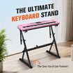 Z Style Piano Keyboard Stand Musical Instrument Holder Adjustable Portable Heavy Duty for 54 to 88 Keys Electric Pianos