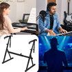 Z Style Piano Keyboard Stand Musical Instrument Holder Adjustable Portable Heavy Duty for 54 to 88 Keys Electric Pianos
