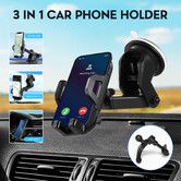 Car Mount Phone Holder Auto Vehicle Cellphone Automobile iPhone Grip Telescopic Adjustable for Windscreen Dashboard Air Vent