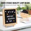 Black Felt Letter Board, 253x253 mm Felt Message Board, Changeable Sign Boards with 510 Letters, Stand, and Built-in LED Lights, Baby Announcement Sign for Home Classroom Office Decor Wedding