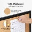 Cork Board Bulletin Board 24" x 18" with MDF Sticker Frame Wall Mounted