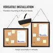 Cork Board Bulletin Board 24" x 18" with MDF Sticker Frame Wall Mounted