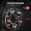 1" 5"x4.5" Wheel Spacers Wheel Adapters 5 Lug Forged Spacer 4 PCS Black