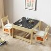 Kids Table and Chair Set Wooden Activity Table with Storage Space & Boxes