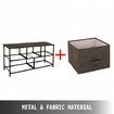 Dresser Storage Tower with 5 Fabric Drawer Steel Frame Storage Cabinet Bin Storage Organizer Unit Fabric Cube Dresser Chest Cabinet Coffee Wide (Coffee/Wide)