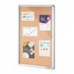 36"x24" Enclosed Cork Board with Aluminum Frame Lockable Bulletin Board