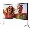 Projector Screen with Stand, 150 inch 16:9 4K 1080 HD Outdoor Movie Screen with Stand, Wrinkle-Free Projection Screen with Tripods and Carry Bag, for Home Theater Cinema Backyard Movie Night