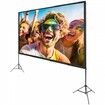 Projector Screen with Stand, 150 inch 16:9 4K 1080 HD Outdoor Movie Screen with Stand, Wrinkle-Free Projection Screen with Tripods and Carry Bag, for Home Theater Cinema Backyard Movie Night