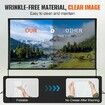 Projector Screen with Stand, 120 inch 16:9 4K 1080 HD Outdoor Movie Screen with Stand, Wrinkle-Free Projection Screen with Tripods and Carry Bag, for Home Theater Cinema Backyard Movie Night