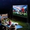 Projector Screen with Stand, 120 inch 16:9 4K 1080 HD Outdoor Movie Screen with Stand, Wrinkle-Free Projection Screen with Tripods and Carry Bag, for Home Theater Cinema Backyard Movie Night