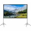 Projector Screen with Stand, 120 inch 16:9 4K 1080 HD Outdoor Movie Screen with Stand, Wrinkle-Free Projection Screen with Tripods and Carry Bag, for Home Theater Cinema Backyard Movie Night