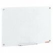 Magnetic Glass Whiteboard, Dry Erase Board 36"x24", Wall-Mounted Large White Glassboard Frameless, with Marker Tray, an Eraser and 2 Markers, White