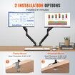 Dual Monitor Mount, Supports 13"-35"锛?30-889 mm锛塖creens, Fully Adjustable Gas Spring Monitor Arm, Holds up to 12 kg per Arm, Computer Stand Holder with C-Clamp/Grommet Mounting Base, VESA Mount Bracket