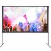 Projector Screen with Stand, 120 inch 16:9 4K 1080 HD Outdoor Movie Screen with Stand, Wrinkle-Free Projection Screen with Bar Feet and Carry Bag, for Home Theater Cinema Backyard Movie Night