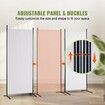 Room Divider, 6.1 ft(102×71inch) Room Dividers and Folding Privacy Screens (3-panel), Fabric Partition Room Dividers for Office, Bedroom, Dining Room, Study, Freestanding, White