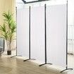 Room Divider, 6.1 ft(102×71inch) Room Dividers and Folding Privacy Screens (3-panel), Fabric Partition Room Dividers for Office, Bedroom, Dining Room, Study, Freestanding, White