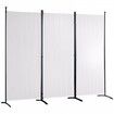 Room Divider, 6.1 ft(102×71inch) Room Dividers and Folding Privacy Screens (3-panel), Fabric Partition Room Dividers for Office, Bedroom, Dining Room, Study, Freestanding, White