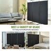 Room Divider, 102×71inch Room Dividers and Folding Privacy Screens (3-panel), Fabric Partition Room Dividers for Office, Bedroom, Dining Room, Study, Freestanding, Black