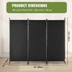 Room Divider, 102×71inch Room Dividers and Folding Privacy Screens (3-panel), Fabric Partition Room Dividers for Office, Bedroom, Dining Room, Study, Freestanding, Black