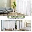 Room Divider, 88×67.5inch Room Dividers and Folding Privacy Screens (4-panel), Fabric Partition Room Dividers for Office, Bedroom, Dining Room, Study, Freestanding, White