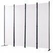 Room Divider, 88×67.5inch Room Dividers and Folding Privacy Screens (4-panel), Fabric Partition Room Dividers for Office, Bedroom, Dining Room, Study, Freestanding, White