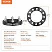 1" 6"x5.5" Wheel Spacers Wheel Adapters 6 Lug Forged Spacer 4 PCS Black