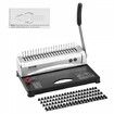 Binding Machine, Comb Binding Machine 21-Holes Binding 450 Sheets, Book Binder Machine with 100 PCS 3/8'' Comb Binding Spines, for Letter Size, A4, A5