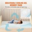 Crib Mattress, Two-sided Breathable Toddler Mattress of Memory Foam, Baby Mattress for Infant and Toddler with 2 Waterproof Covers for Replacement, Removable and Washable, 24x38x3.1 inch