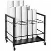 Blueprint Storage Rack 20 Slots Mobile Roll File Holder for Architectural