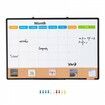 36"x24" Monthly Calendar Whiteboard & Cork Board Combo with Aluminum Frame